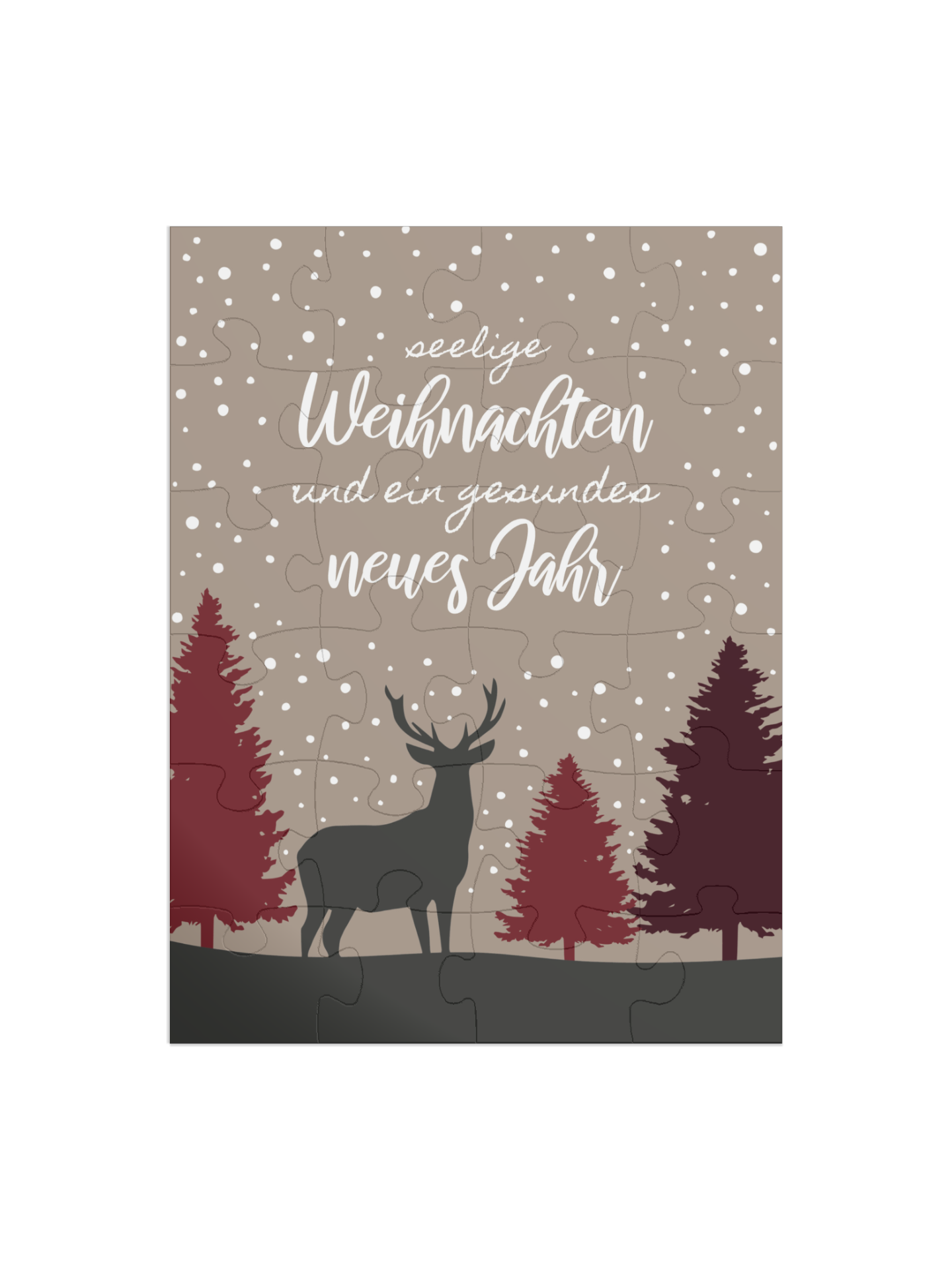 "Snowfall" in Hochformat beige