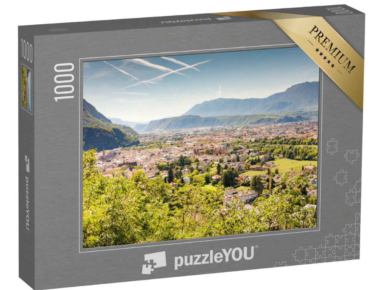 Puzzle 1000 Teile „Blick über Bozen, Südtirol, Italien“