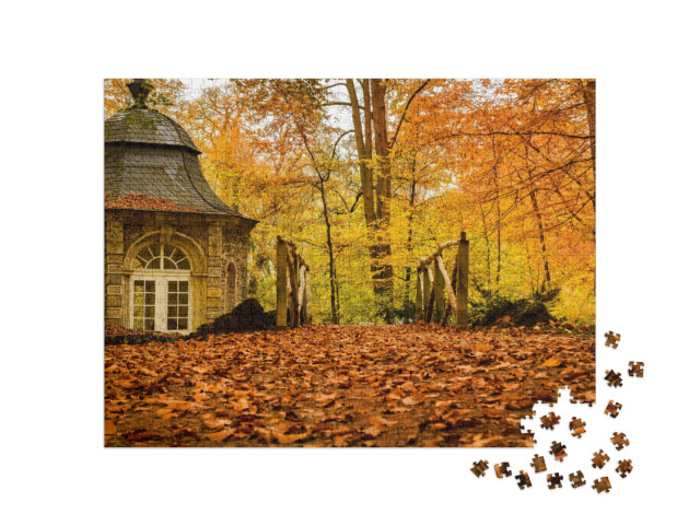 Puzzle 1000 Teile „Kleine Brücke im Eremitagepark Bayreuth, Deutschland“