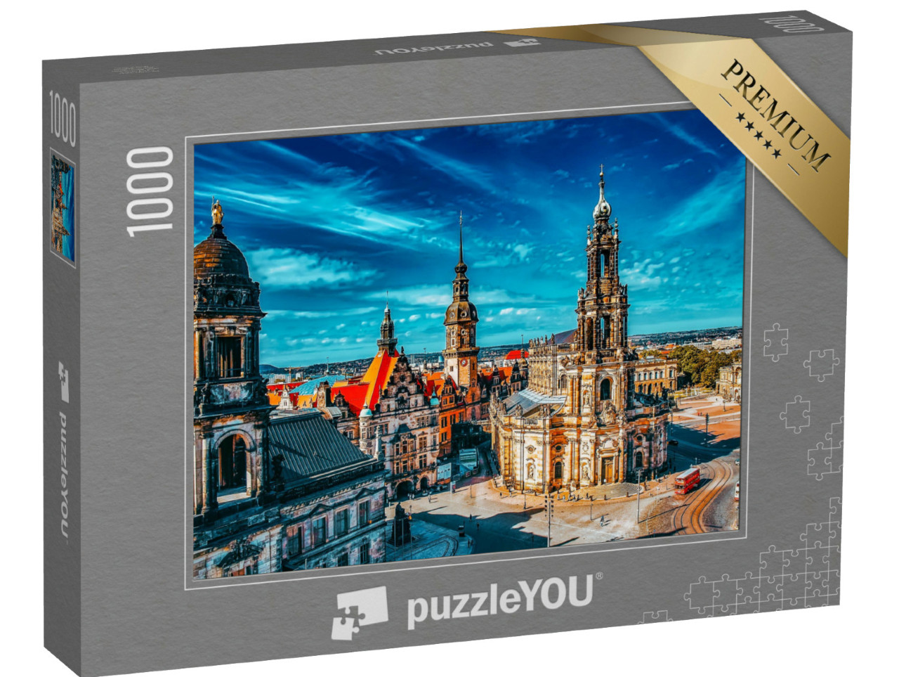 Puzzle 1000 Teile „Historische Dresdner Altstadt, Sachsen, Deutschland“