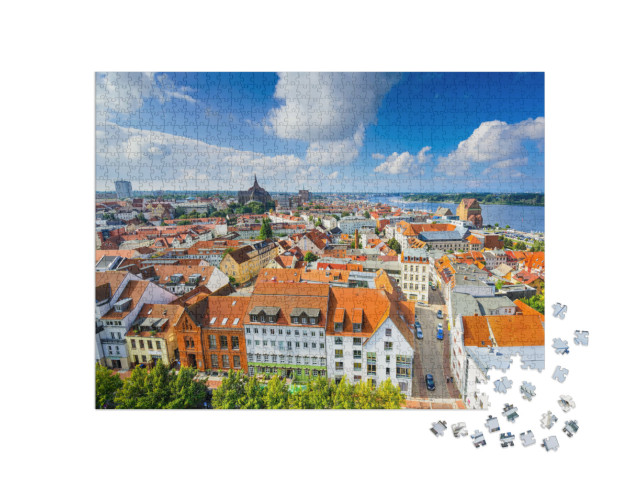 Puzzle 1000 Teile „Altstadt von Rostock, Deutschland“