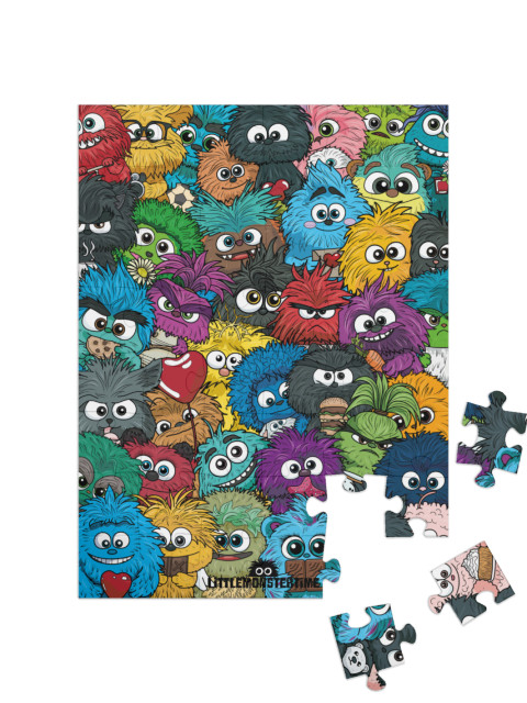 Puzzle 48 Teile „LITTLEMONSTERTIME: Wimmelbild“