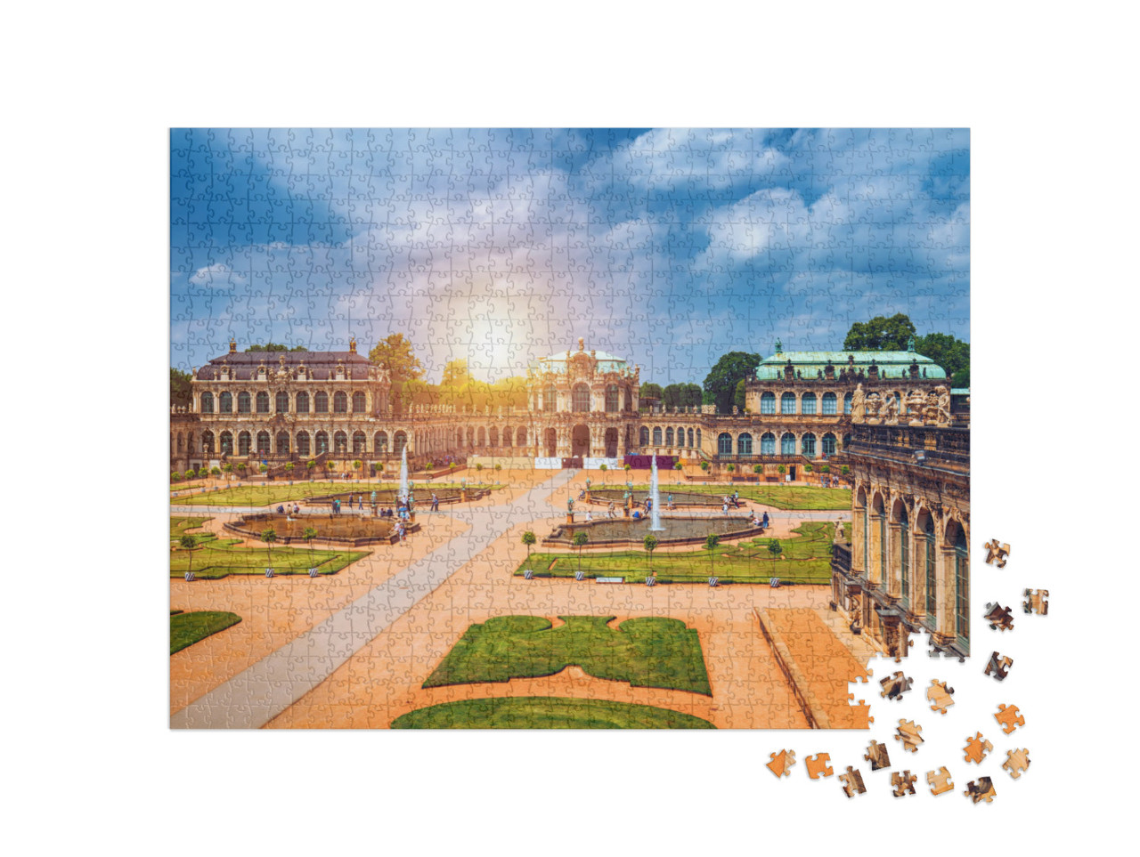 Puzzle 1000 Teile „Dresdner Zwinger, Kunsthalle von Dresden, Sachsen, Deutschland“