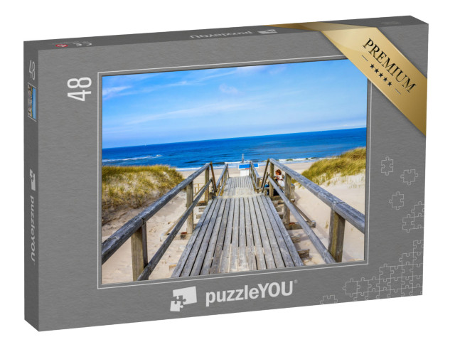 Puzzle 48 Teile „Der Weg zum Strand von Westerland, Sylt“