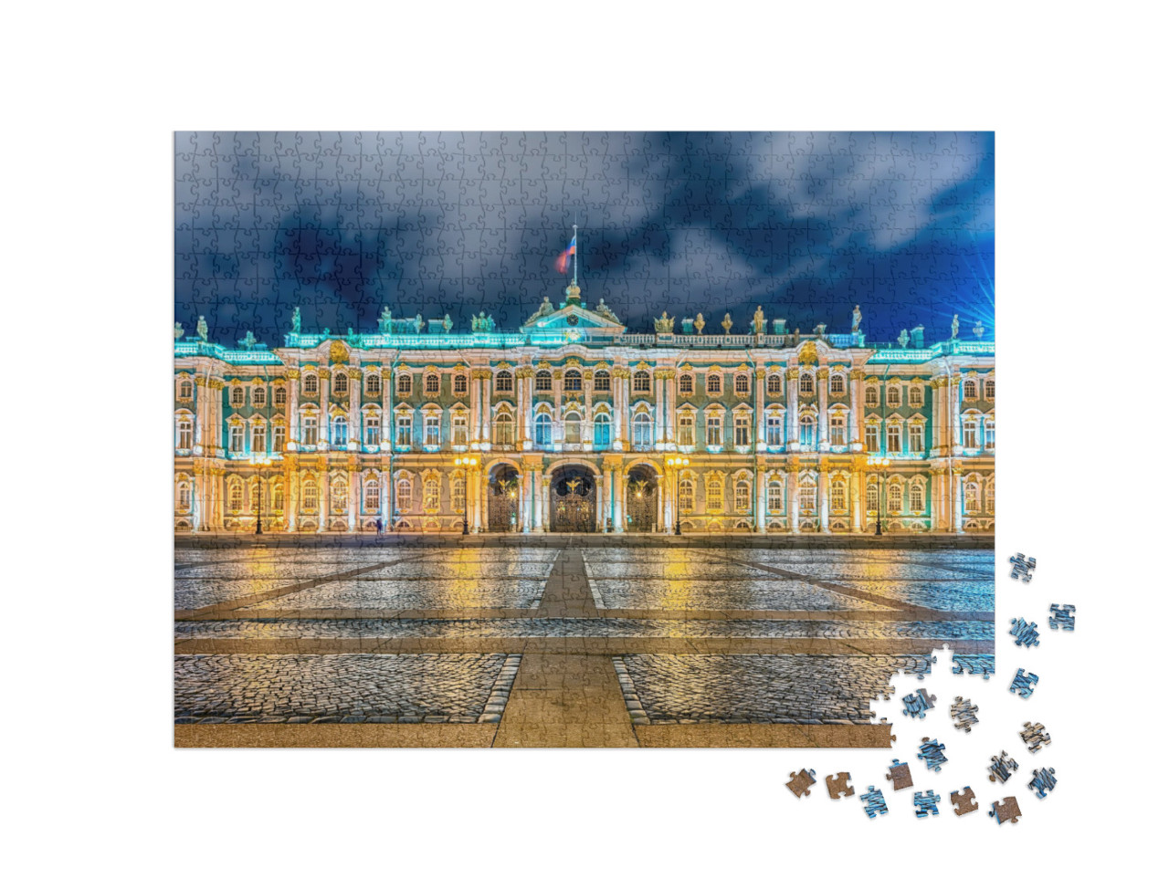 Puzzle 1000 Teile „Haus des Eremitage-Museums, St. Petersburg, Russland“