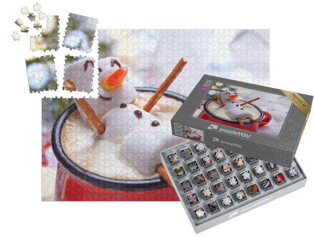 Puzzle „Marshmallow Schneemann im Kakao“ | SMART SORTED® 1000 Teile
