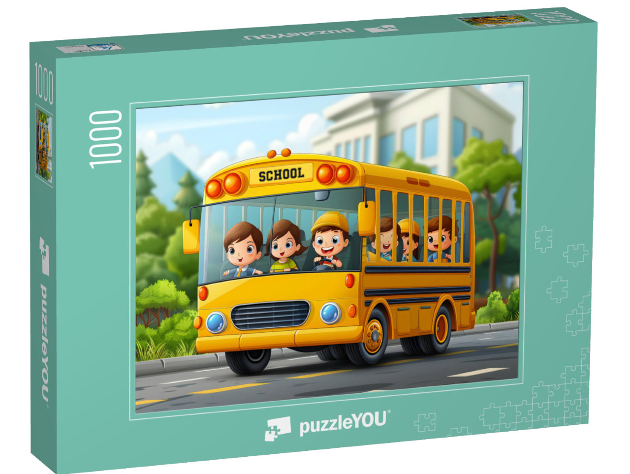 Puzzle 1000 Teile „Schulbus America style“