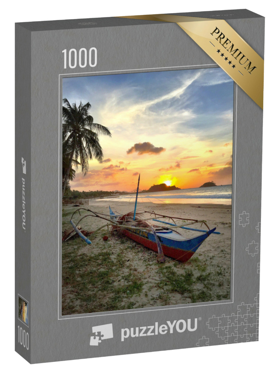 Puzzle 1000 Teile „Sonnenuntergang auf Palawan, Philippinen“