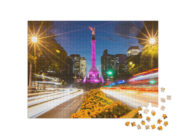 Puzzle 1000 Teile „El Ángel de la Independencia- Der Engel der Unabhängigkeit in Mexiko-Stadt“
