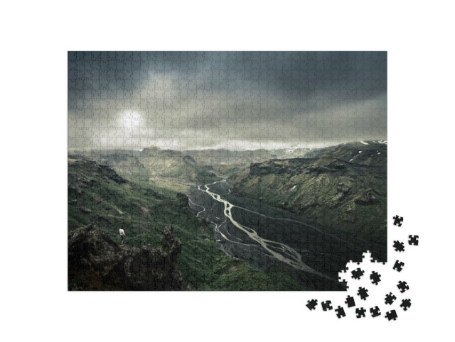 Puzzle 1000 Teile „Die herrliche Landschaft von Thorsmork, Island“