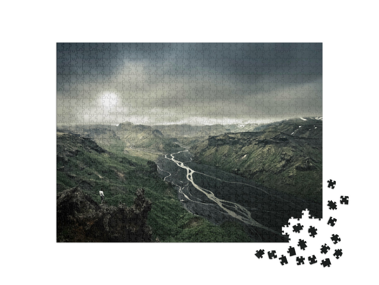 Puzzle 1000 Teile „Die herrliche Landschaft von Thorsmork, Island“
