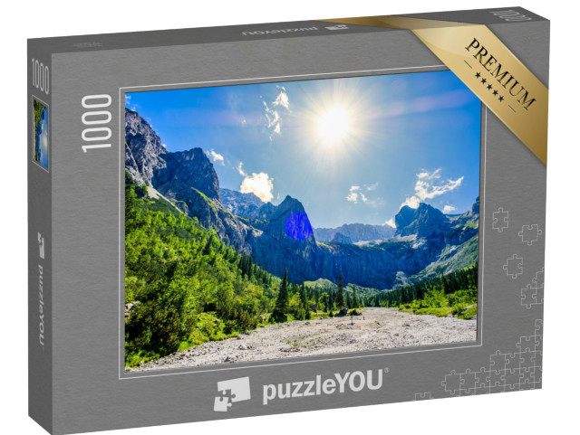 Puzzle 1000 Teile „Berühmtes Höllental bei der Zugspitze in Bayern, Deutschland“