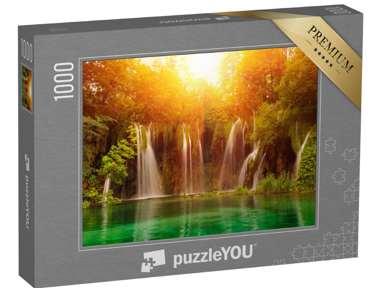 Puzzle 1000 Teile „Wasserfälle im Nationalpark Plitvicer Seen, Kroatien“