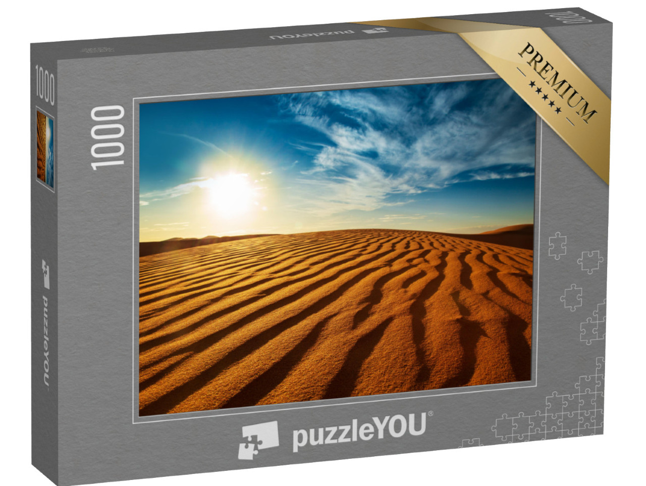 Puzzle 1000 Teile „Sonnenuntergang in der Sahara, Marokko“