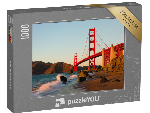 Puzzle 1000 Teile „Golden Gate Bridge in San Francisco bei Sonnenuntergang“