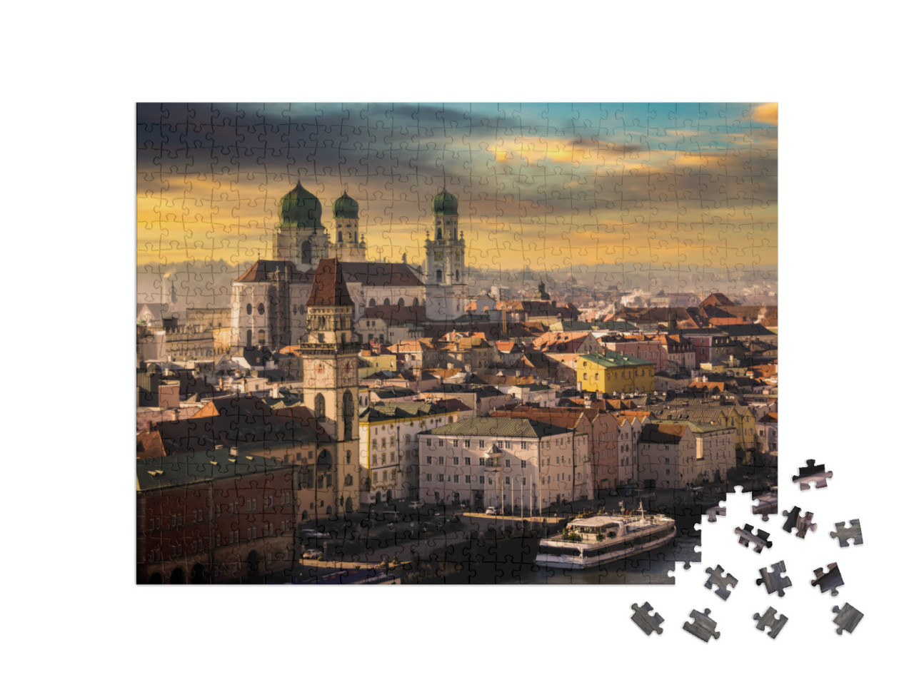 Puzzle 500 Teile „Passau an der Donau, Deutschland“