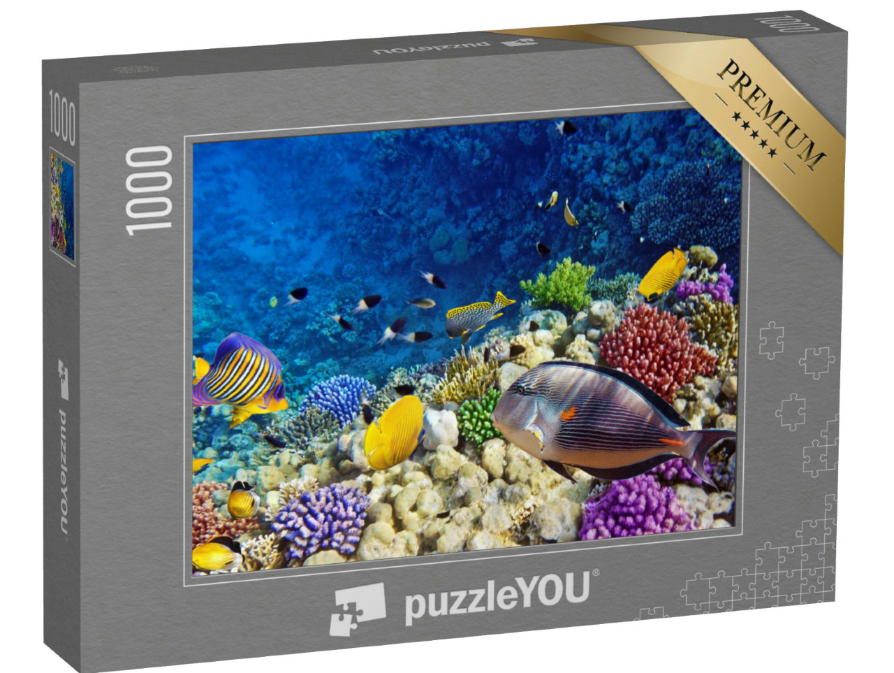 Puzzle 1000 Teile „Farbenfrohe Korallen und Fische im Roten Meer bei Ägypten“