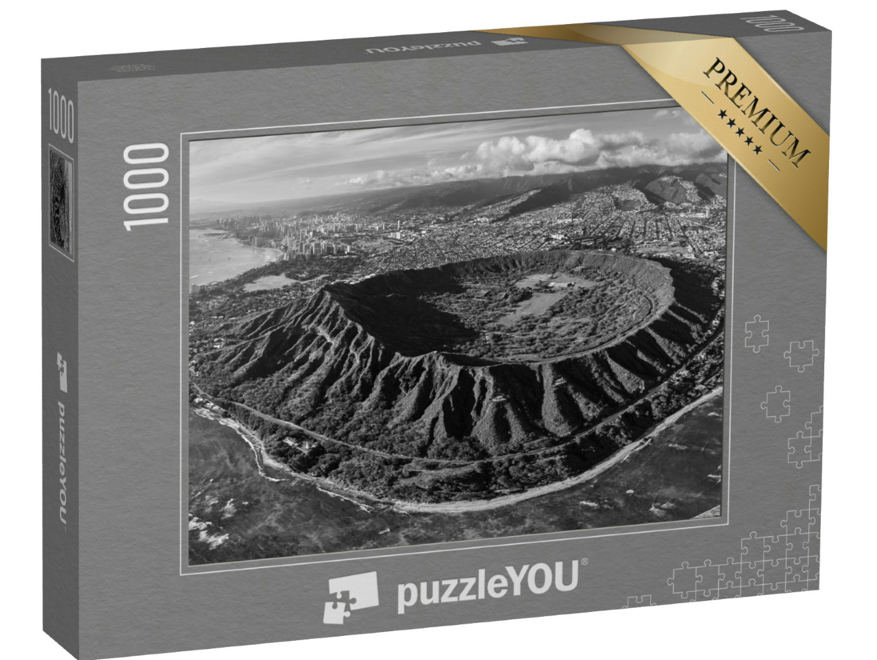Puzzle 1000 Teile „Panoramablick über Honolulu, Waikiki, Hawaii“