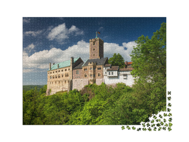 Puzzle 2000 Teile „Blick auf die berühmte Wartburg in Thüringen, Deutschland“