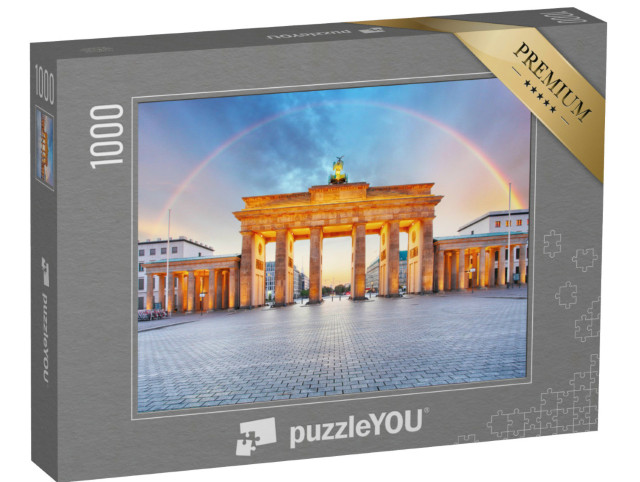 Puzzle 1000 Teile „Das Brandenburger Tor mit Regenbogen“
