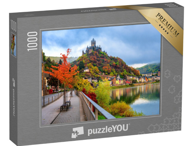 Puzzle 1000 Teile „Historische Stadt Cochem an der Mosel im Herbst, Rheinland-Pfalz, Deutschland“