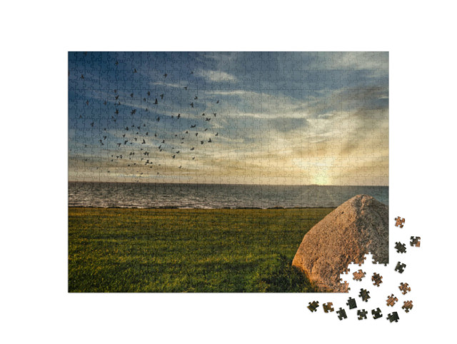 Puzzle 1000 Teile „Malerische Küstenlandschaft auf der Insel Fehmarn, Deutschland“
