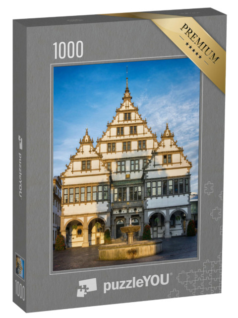 Puzzle 1000 Teile „Paderborner Rathaus, in Deutschland, erbaut im Jahr 1611“