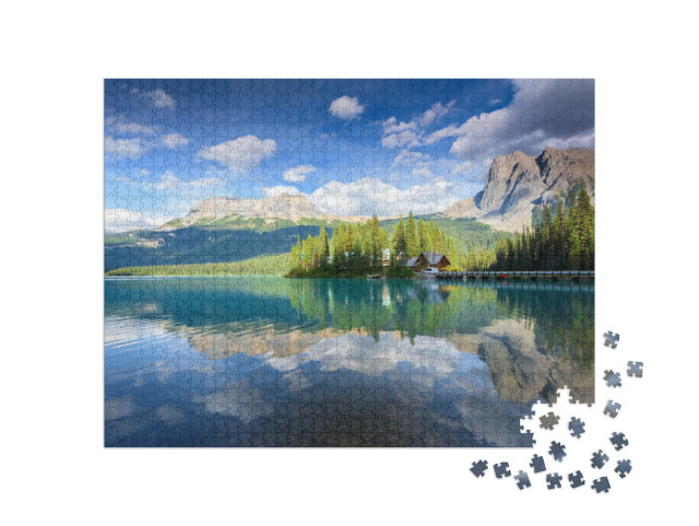 Puzzle 1000 Teile „Smaragdsee im Banff-Nationalpark, British Columbia, Kanada“