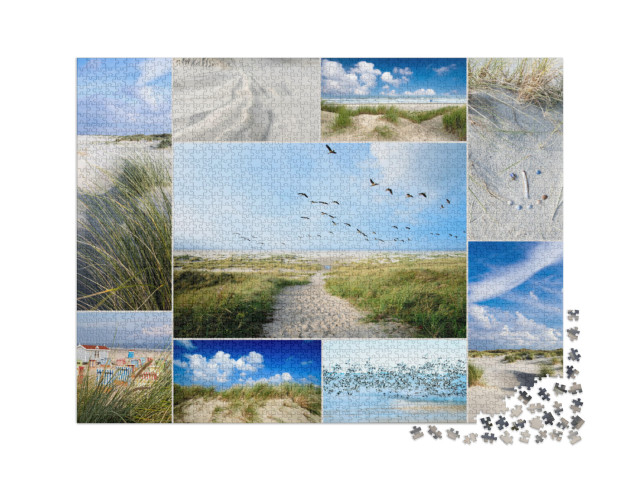 Puzzle 2000 Teile „Collage von Impressionen aus Langeoog, Deutschland“