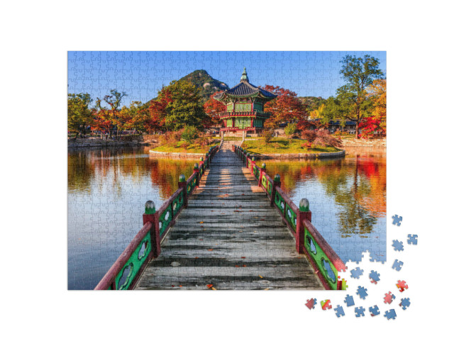 Puzzle 1000 Teile „Gyeongbokgung-Palast in Seoul, Korea“