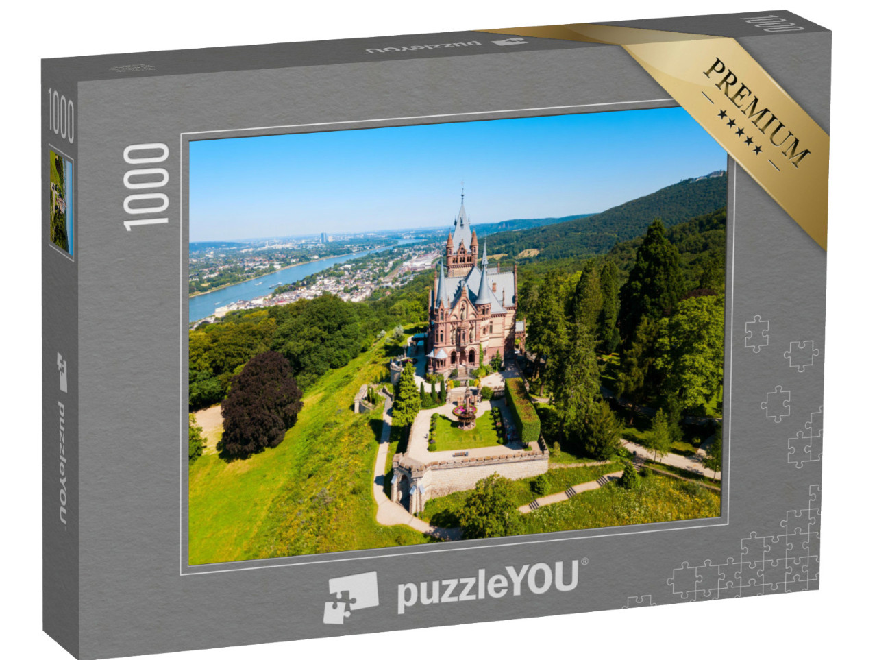 Puzzle 1000 Teile „Schloss Drachenburg, Königswinter am Rhein, Deutschland“