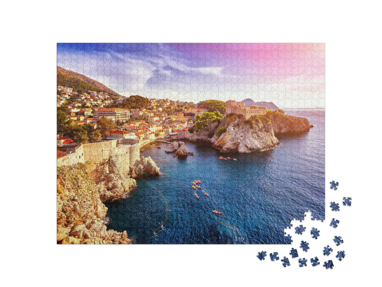 Puzzle 1000 Teile „Festungen Lovrijenac und Bokar in Dubrovnik, Kroatien“