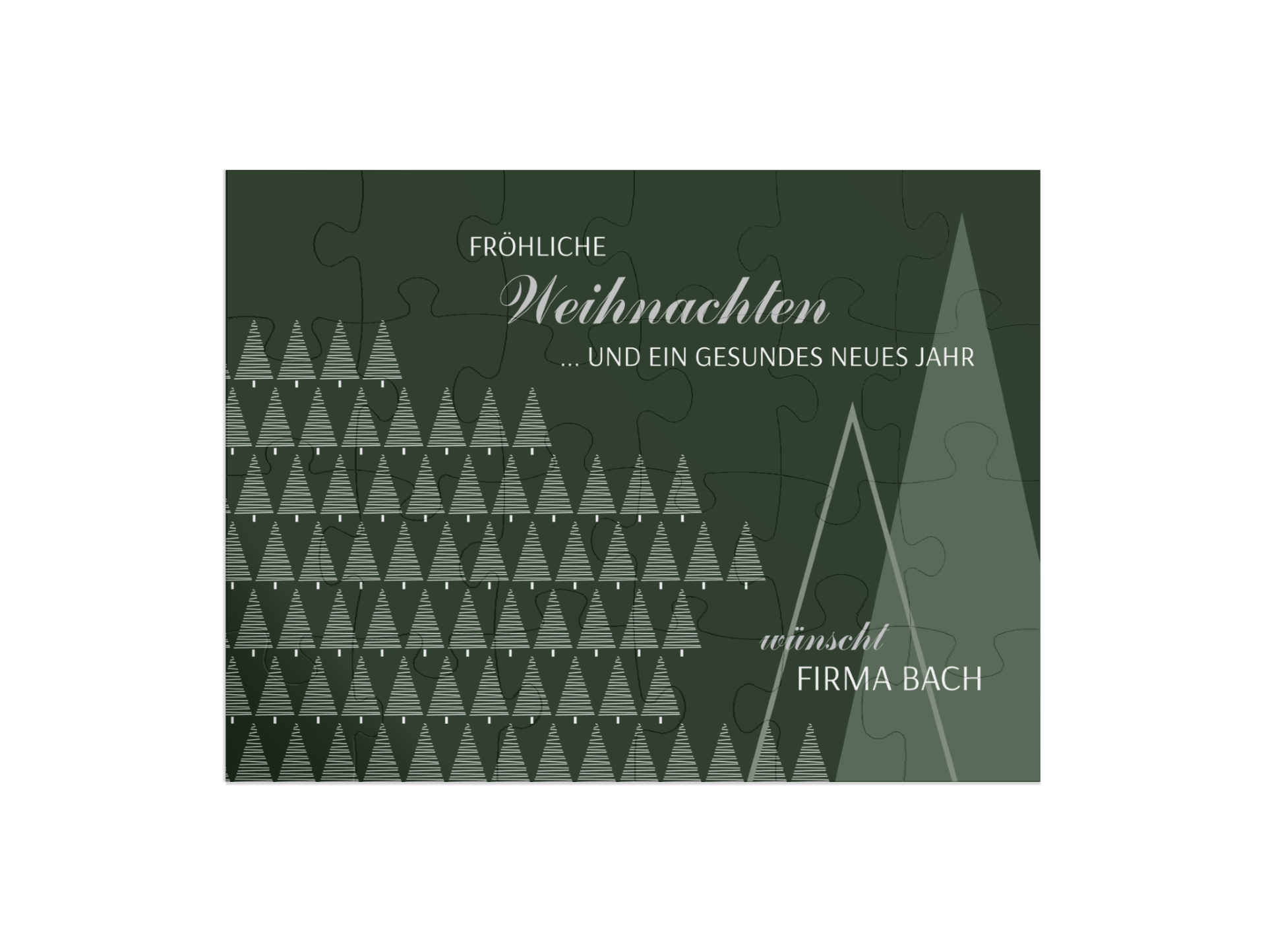 "Christmastree" in Querformat dunkelgrün