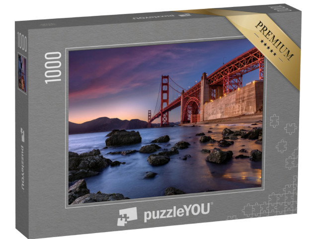 Puzzle 1000 Teile „Golden Gate Bridge im Sonnenuntergang“