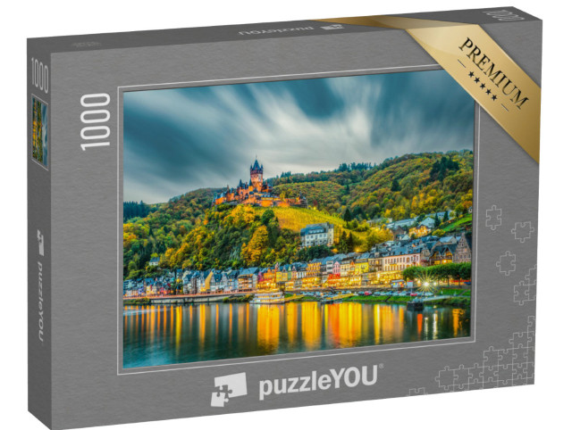 Puzzle 1000 Teile „Reichsburg und Stadt Cochem an der romantischen Mosel“