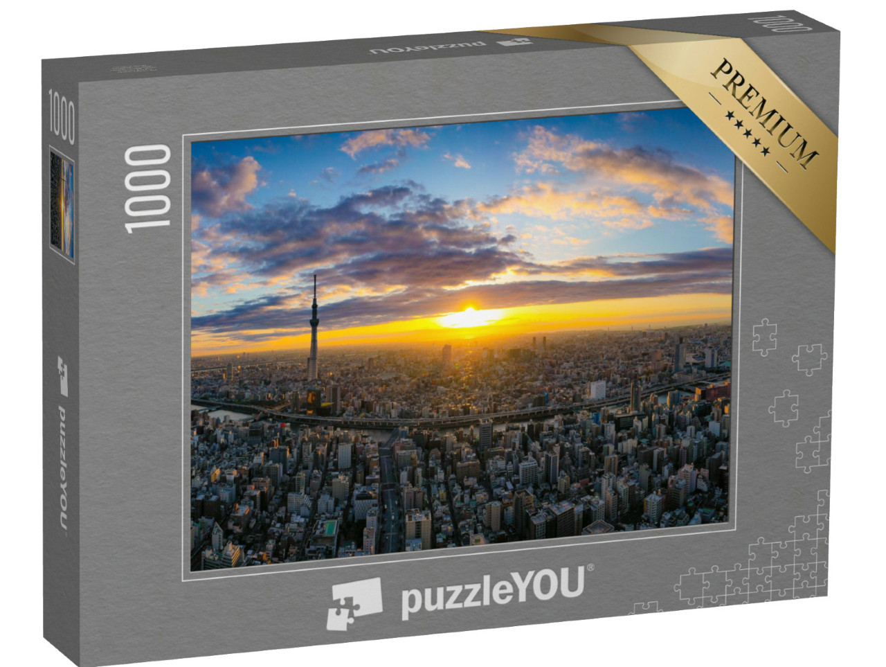 Puzzle 1000 Teile „Tokio im Licht der aufgehenden Sonne“