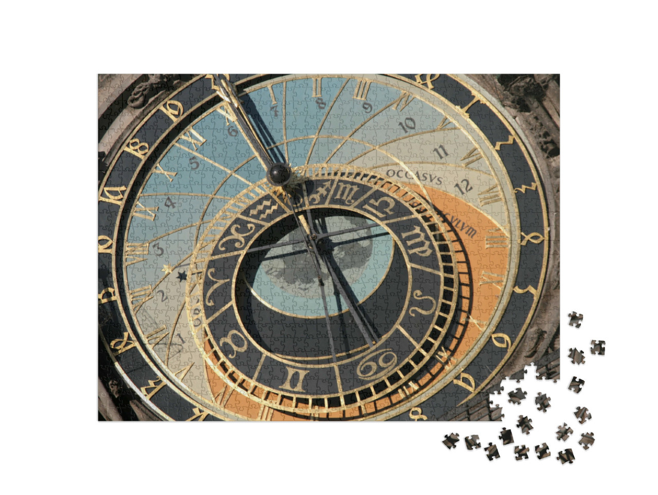 Puzzle 1000 Teile „Eine Uhr mit arabischen und römischen Ziffern“