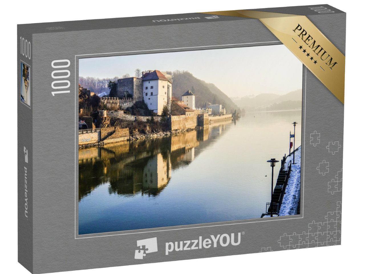 Puzzle 1000 Teile „Altstadt von Passau in Niederbayern“
