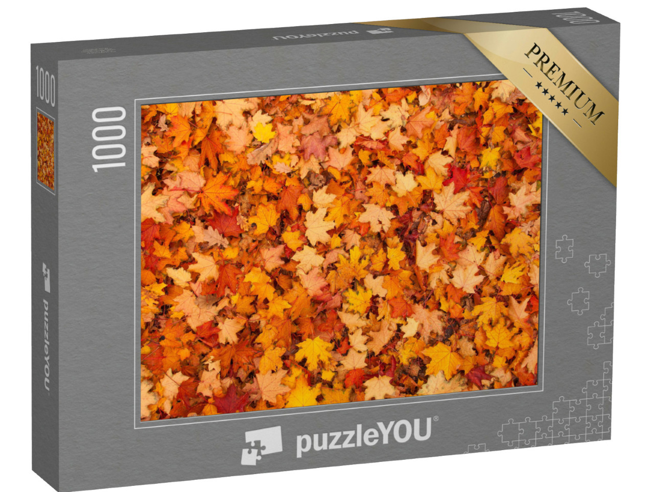 Puzzle 1000 Teile „Rote und orangene Herbstblätter“