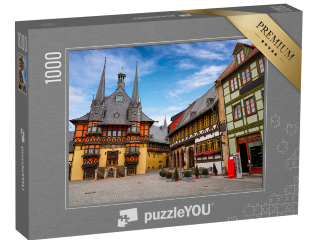Puzzle 1000 Teile „Rathaus von Wernigerode im Harz, Deutschland“