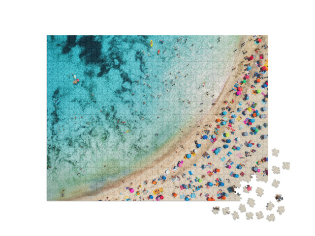 Puzzle 1000 Teile „Strandleben aus der Vogelperspektive“