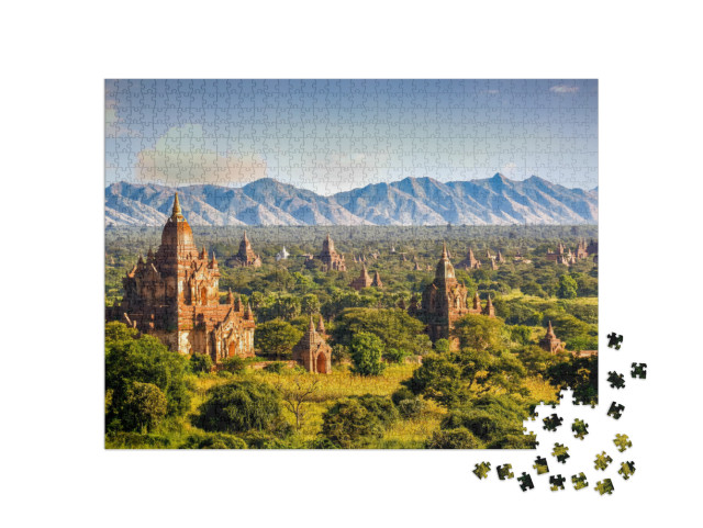 Puzzle 1000 Teile „Pagoden und Tempel von Bagan in Myanmar“