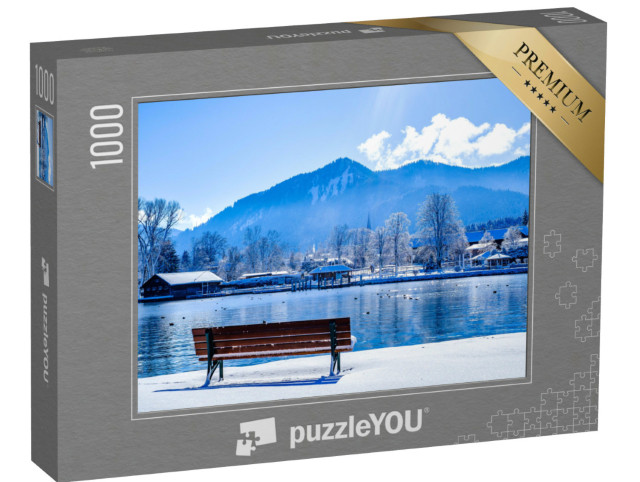 Puzzle 1000 Teile „Wunderschöne Winterlandschaft am Tegernsee, Bayern“