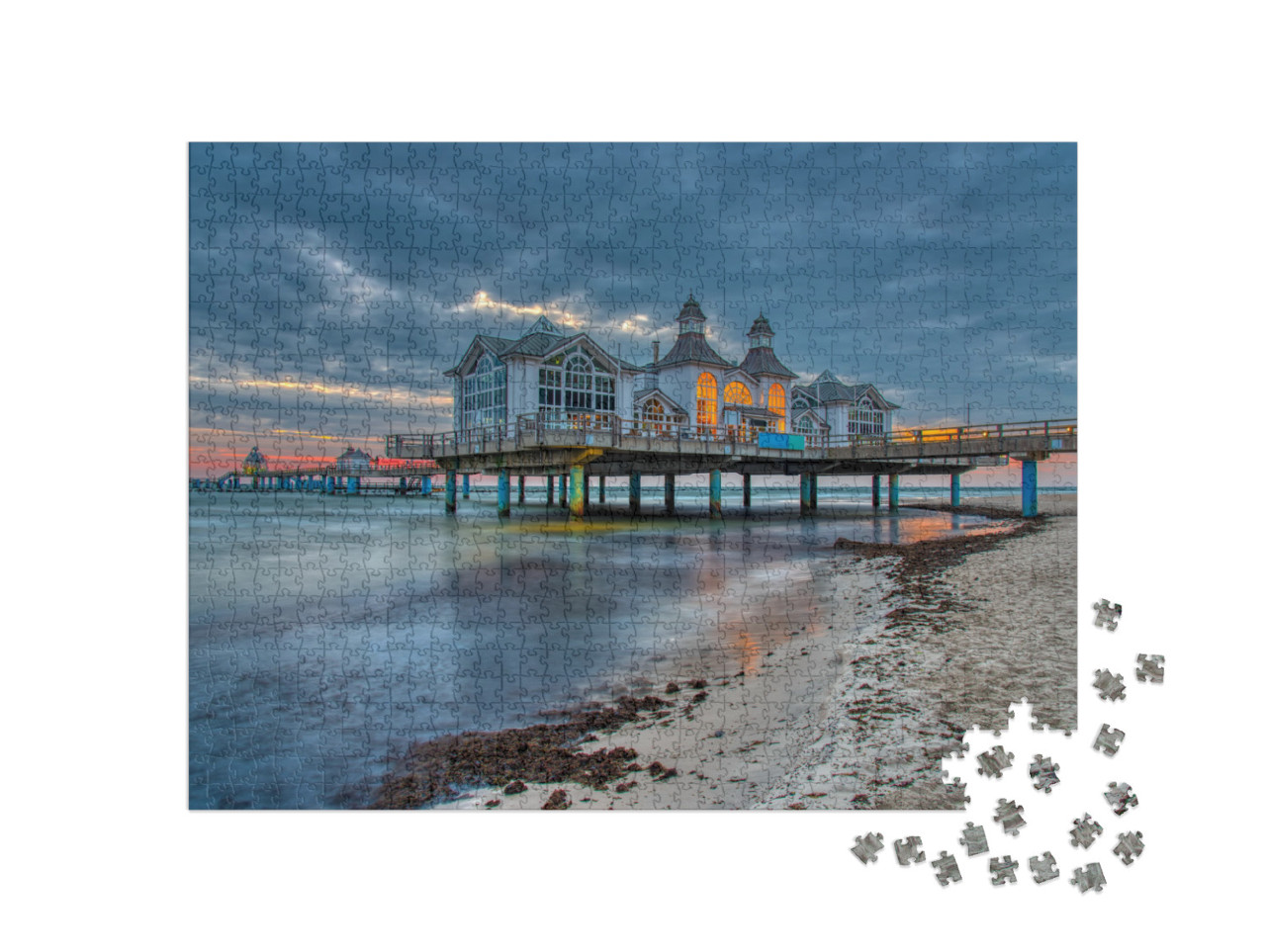 Puzzle 1000 Teile „Die Seebrücke von Sellin auf der Insel Rügen“