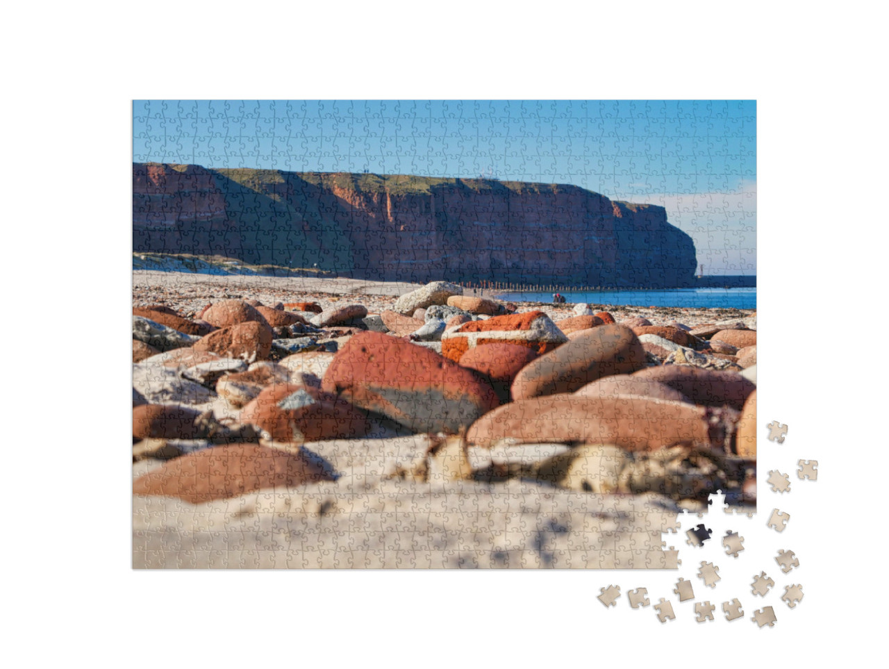 Puzzle 1000 Teile „Kliff auf der Insel Helgoland, Deutschland“