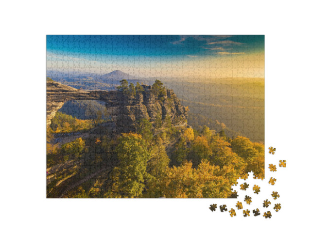 Puzzle 1000 Teile „Pravcicka Tor, Böhmisch-Sächsische Schweiz, Tschechische Republik“