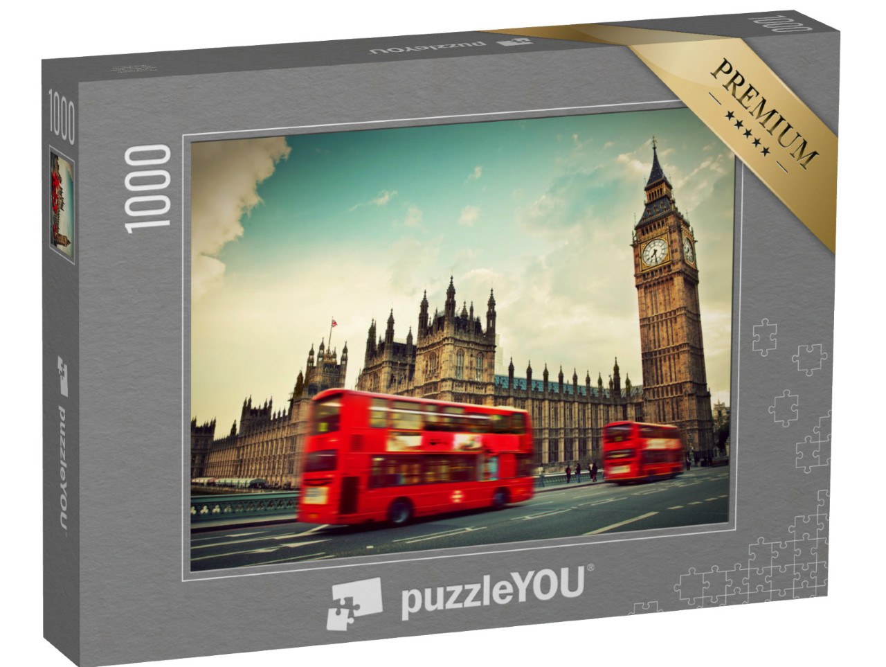 Puzzle 1000 Teile „Die roten Busse von London“