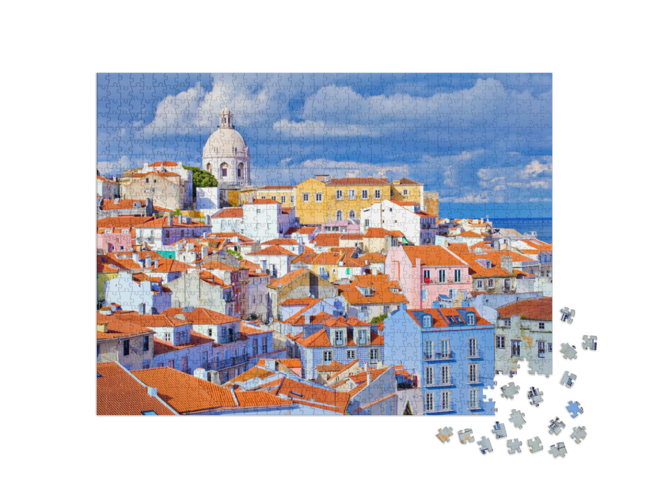 Puzzle 1000 Teile „Lissabon, Stadtteil Alfama, Portugal“