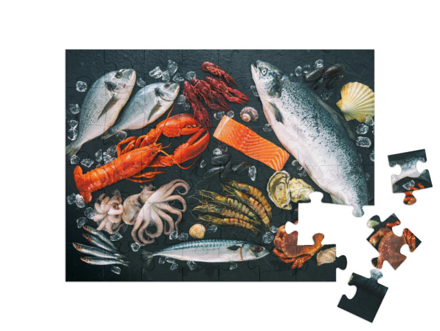 Puzzle 48 Teile „Frischer Fisch und Meeresfrüchte“