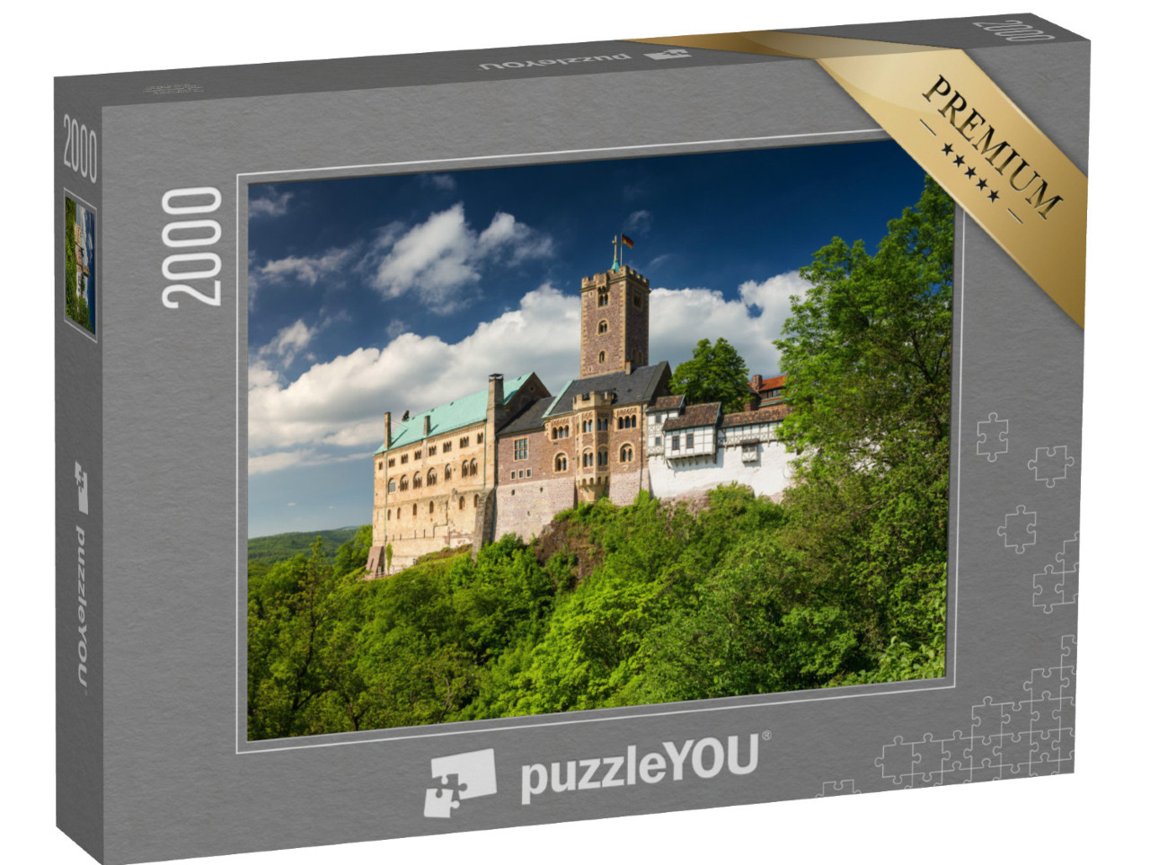 Puzzle 2000 Teile „Blick auf die berühmte Wartburg in Thüringen, Deutschland“